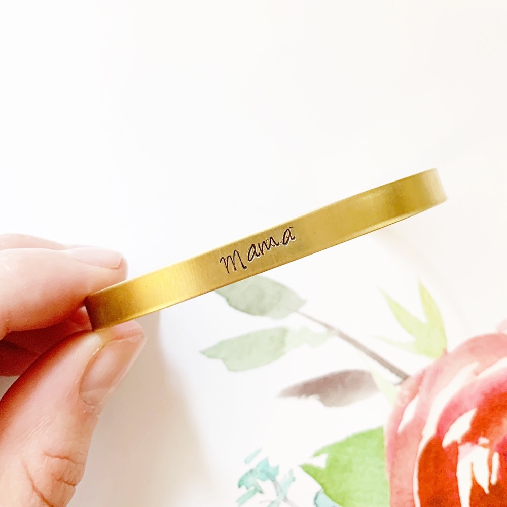 Mama Brass Cuff Bracelet